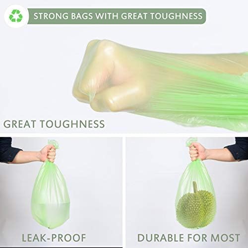 Jaoul Trash Bags 8 Gallon, Medium Garbage Bags, 0.67 Mil Extra Strong Trash Bags for 30 Liter Trash Can, Suitable for Kitchen, Bathroom, Office, Restroom, Car, Green, 90 Counts - Image 5
