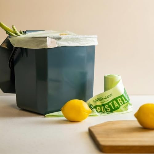 EcoSafe KCGRN Kitchen Caddy Food Waste Bin, Plastic, 2.5 Gallon, Green - Image 6