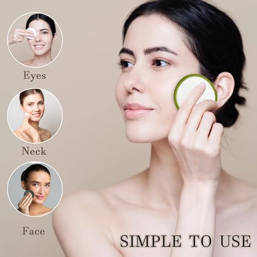 30 Packs Reusable Bamboo Charcoal Makeup Remover Pads for Face - Image 3
