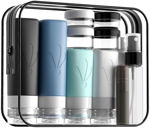 INSFIT 17 Pack Travel Bottles for Toiletries, TSA Approved 3oz 2oz Travel Size Toiletries, BPA Free Leak Proof Squeezable Silicone Tubes Travel Essentials for Shampoo Conditioner Lotion Soap by INSFITPortableTravelBottles