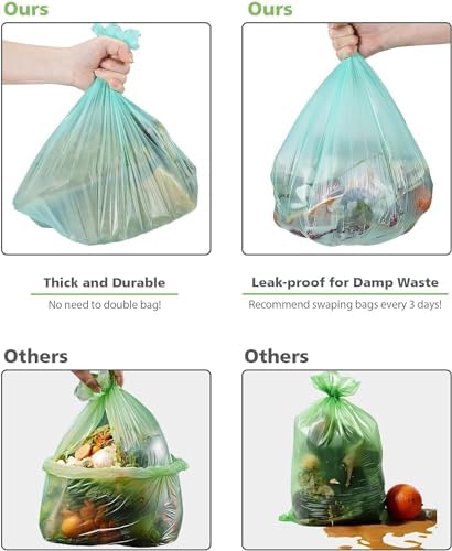 AYOTEE Biodegradable Medium 8 Gallon Trash Bags ，Leak Proof Compostable Bag - Image 5
