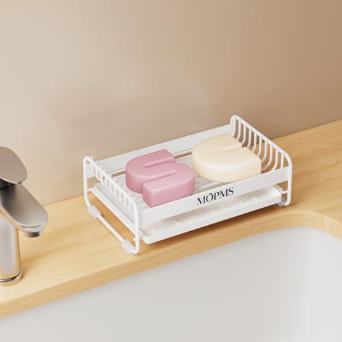 MOPMS Soap Dish for Shower, Carbon Steel Bar Soap Holder with Drainage by MOPMS