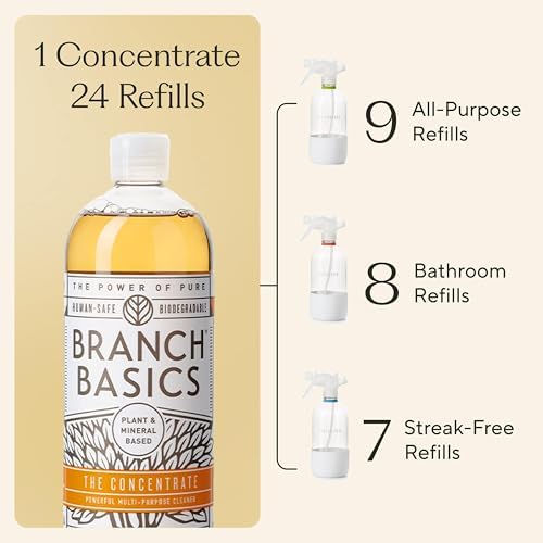 Branch Basics Surface Cleaning Kit: 33.8 oz Concentrate, Refillable Bottles - Image 2
