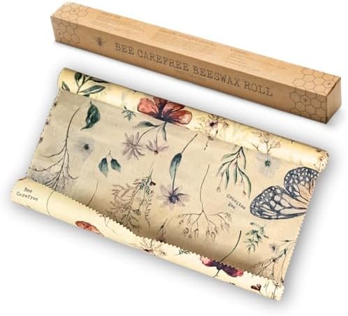 Reusable Beeswax Roll - 14” x 60” Eco-Friendly Plastic-Free Food Storage - Larger Than Competitors, Biodegradable, Washable, Sustainable Zero-Waste Kitchen Solution by Bee+Carefree