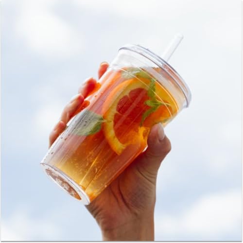 KeepCup Cold Cup - Clear Plastic, Reusable Ice Coffee Tumbler with Lid and Straw - Tall 12oz (340ml) - Image 6