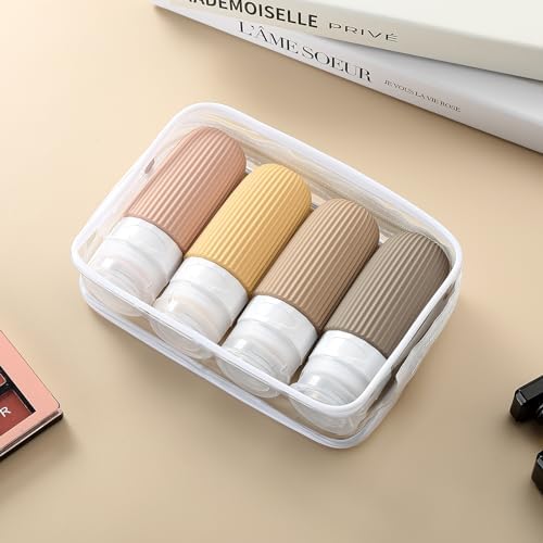 Mrsdry Travel Bottles for Toiletries, Tsa Approved 2oz Travel Bottles, BPA Free Leak Proof Travel Size Toiletry Containers, Refillable Travel Accessories with Toiletry Bag for Shampoo Liquid (4 Pack) - Image 6
