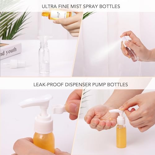 Muslish 21 Pack Travel Bottles for Toiletries, Leak-Proof TSA Compliant Silicone Travel Size Containers for Shampoo and Conditioner, BPA Free with Toiletry Bag (Gray) - Image 6