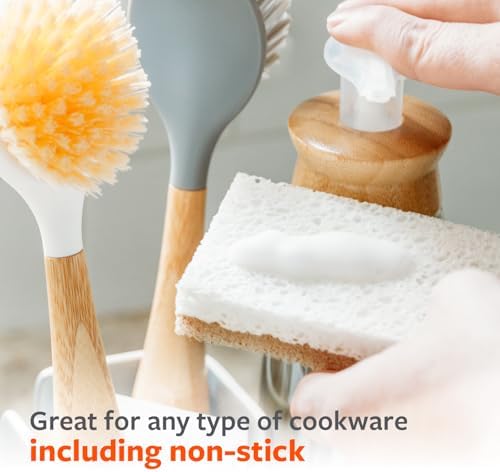 Full Circle Natural Scrubber Sponge Duo Set, Pack of 6, Safe for Nonstick - Image 3