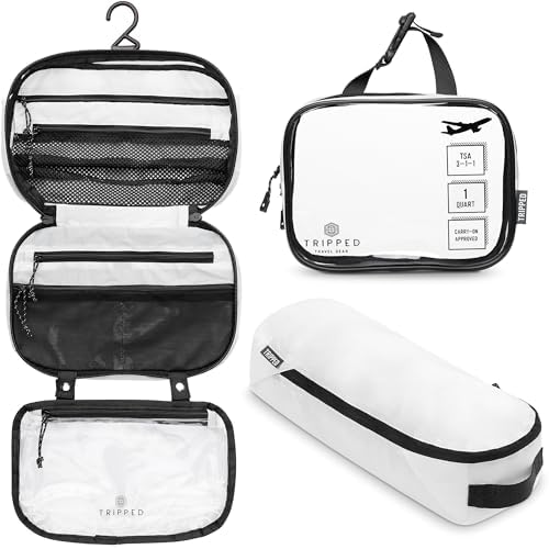 TRIPPED Travel Gear 3-Piece Travel Toiletry Bag Set by TRIPPEDTravelGear