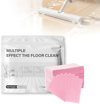 100PCS Floor Cleaning Tablets, Multi-Surface Floor Cleaner Tablets, Concentrated Mop Soap for Hardwood Tile Laminate Kitchen Living Room Daily Floor Care (Hibiscus) by Unknown