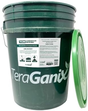 TeraGanix TCM Bokashi Bran Compost Accelerator, Organic Rice Bran Mix, Odor Eliminator, Dry Powder for Food & Pet Waste Indoors, Bokashi Starter for Kitchen Compost Bin & Soil (22 Lb) by Teraganix