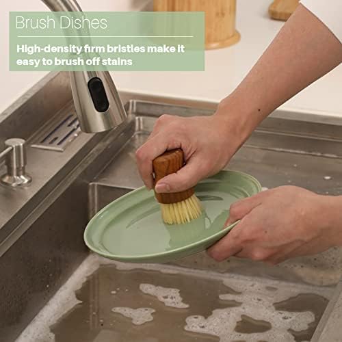 Teak Soap Dish & Dish Scrub Brush by HTB - Image 4