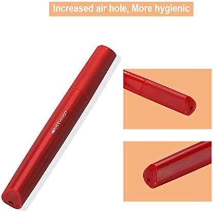 Portable Travel Toothbrush Case, Plastic Container Toothbrush Holder Brushes Box Breathable Design with Air Hole More Hygienic Toothbrush Tube for Home Daily Business Office (Red) - Image 3