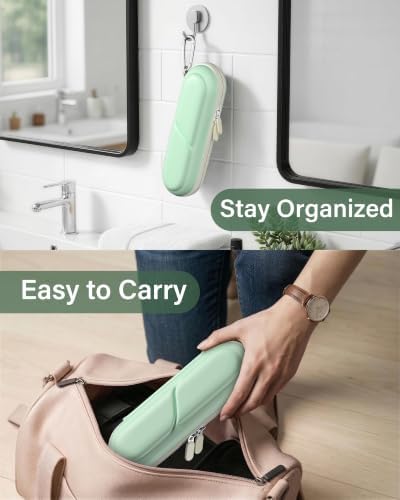 ProCase Toothbrush Travel Case for Oral-B/Oral-B Pro 1000 1500 5000 7000 7500 6000 9600/Philips Sonicare 4100 5100 1100 6100 5300 Oral-B iO Electric Toothbrush Portable Hard Container -Aqua - Image 4