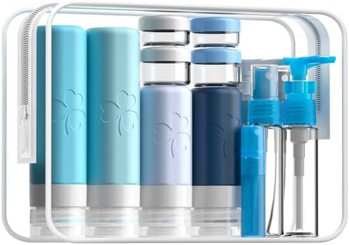 INSFIT 23 Pack Travel Bottles for Toiletries, TSA Approved Silicone Travel Size Toiletries with Toiletry Bag, BPA Free Leak Proof Refillable Travel Essentials for Liquids Shampoo Conditioner Lotion by INSFITPortableTravelBottles