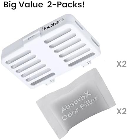 iTouchless AbsorbX Odor Removal Kit with Replaceable Deodorizer (2-Pack) - Image 5