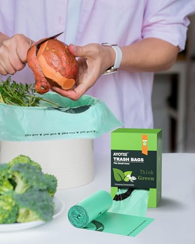 AYOTEE 200 Count 1.2 Gallon Small Biodegradable Trash Bags, Compost Bags - Image 6