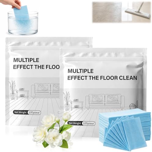 Multi-Surface Floor Cleaner Tablet, Floor Cleaning Tablets Multi- Surface Cleaner,Concentrated Cleaner for Hardwood,Tile, Laminate & More (Blue, 200PCS) by Unknown