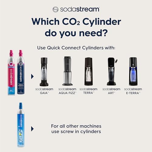 SodaStream TERRA Sparkling Water Maker, Starter Kit, CQC CO2 System, Includes 1 Quick Connect 60L CO2 Cylinder, 1 Dishwasher Safe BPA Free Bottle, 1 bubly Lime Drop, Make your own Pepsi, Black - Image 7