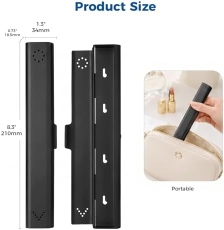 Toothbrush Travel Case Aluminum, Portable Toothbrush Holders Travel, Manual Toothbrush Case Container for Traveling, Bathroom, Camping, Business Trip-1Pack Black - Image 6