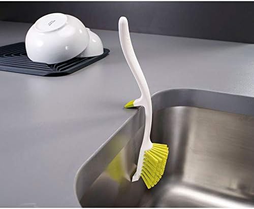 Joseph Joseph Edge Dish Brush with Integrated Sink Rest, Green - Image 3