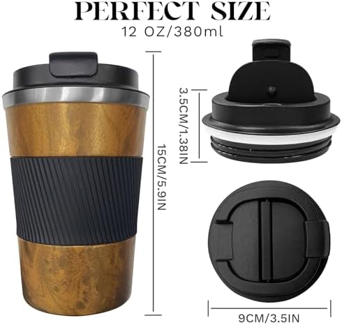 Insulated Travel Coffee Mug, Stainless Steel Coffee Cup with Leakproof Lid - Image 3