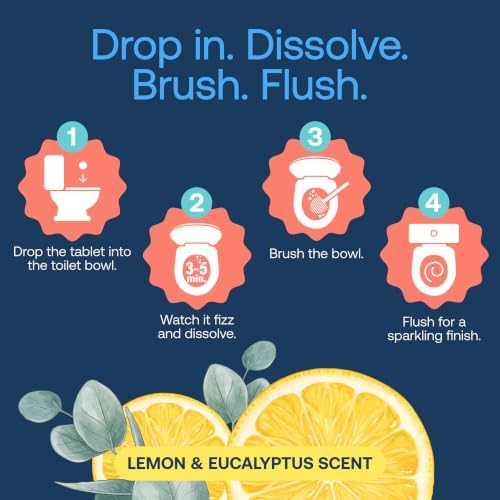Fab Tab Toilet Bowl Cleaner Tablets, Lemon & Eucalyptus Scent, 12 Count - Image 4