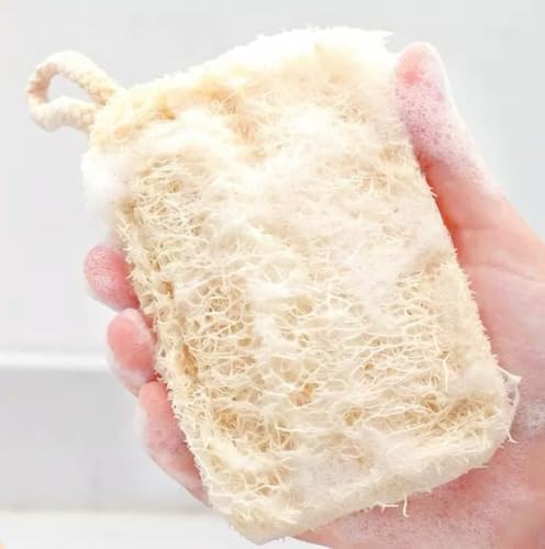 Natural Loofah Slices - 6 Pack Plant-Based Dish Scrubber Pads - Image 4