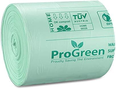 Compostable Trash Bags, Extra Thick, Compost Kitchen Bin Bags, Food Scraps Yard Waste Bags, ASTM D6400 BPI and TÜV AUSTRIA Certified (6 Gallon, Pack of 100) - Image 6