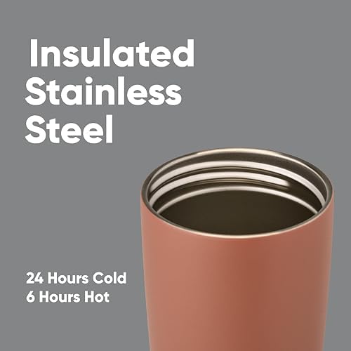 Owala SmoothSip Slider Insulated Stainless Steel Coffee Tumbler, Reusable Iced Coffee Cup, Hot Coffee Travel Mug, BPA Free 20 oz, Cozy Cocoa (Pack of 8) - Image 4