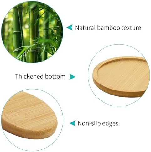 1Pc Round Bamboo Soap Dispenser Tray, Bathroom Countertop Organizer (1) - Image 3
