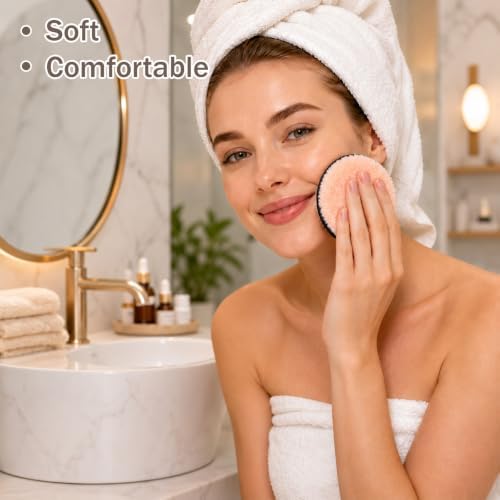 6 Pcs Double-Sided Facial Cleansing Pads Reusable Makeup Remover Pads - Image 4