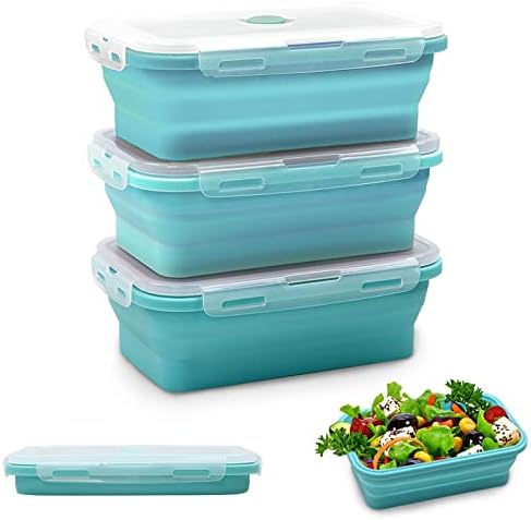 Alimat PluS 3 Pack 27oz Silicone Collapsible Storage Containers, Blue by AlimatPlus