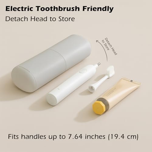 Portable Travel Toothbrush Case with Gargle Cup - Hard Shell Toothbrush Holder & Toothpaste Container, Detachable Bottom for Easy Cleaning, Matte BPA-Free Organizer for Business Trip, Camping, Gym - Image 3
