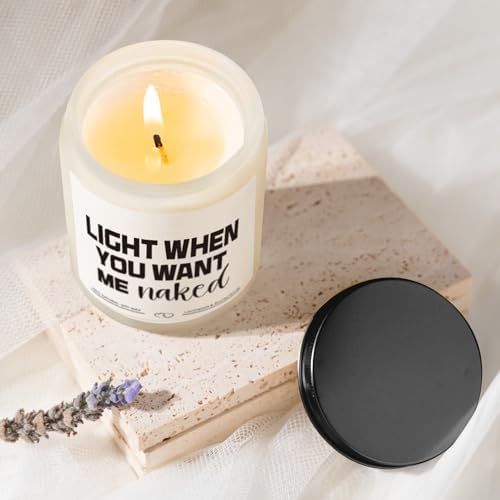 Gifts for Boyfriend Husband Him Men Couples Anniversary- Funny Romantic Valentines Day Presents for Men Husband Couple - Handmade Lavender Scented Candle (7oz) - Image 6