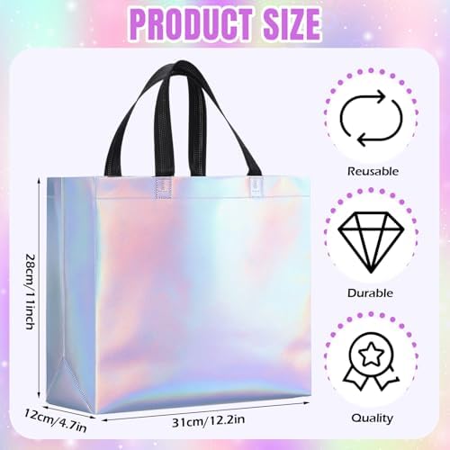 Eccliy 80 Pcs Reusable Gift Bags, Large, Rainbow - Image 5