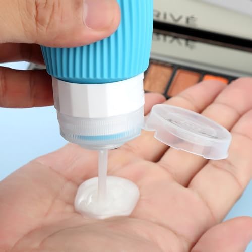 Mrsdry Travel Bottles for Toiletries, Tsa Approved 2oz Travel Bottles, BPA Free Leak Proof Travel Size Toiletry Containers, Refillable Travel Accessories with Toiletry Bag for Shampoo Liquid (4 Pack) - Image 4