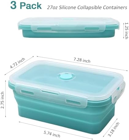 Alimat PluS 3 Pack 27oz Silicone Collapsible Food Storage Containers - Image 2