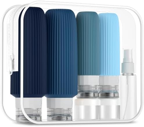 Mrsdry 16 Pack Travel Bottles for Toiletries, Large 6oz Silicone Travel Containers jar for Toiletries, Leak Proof Refillable Liquid Shampoo And Conditioner Travel Essentials toiletry Bottles by Mrsdry