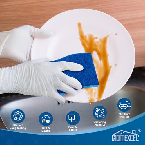 HOMEXCEL Sponges Kitchen 24 Pack, Non Scratch Scrub Dish Sponge, S- Blue - Image 3