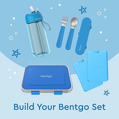 Bentgo Kids Stainless Steel Utensil Set - Reusable Fork, Spoon & Storage Case, PFAS- & BPA-Free, Easy-Grip Handles, Lightweight, Dishwasher Safe, School Lunch, Travel & Outdoors (Blue) - Image 6