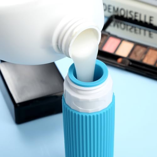 Mrsdry Travel Bottles for Toiletries, Tsa Approved 3oz Portable Travel Bottles, BPA Free Leak Proof Squeezable Silicone Travel Size Containers, Travel Accessories with Clear Toiletry Bag (4 Pack) - Image 4