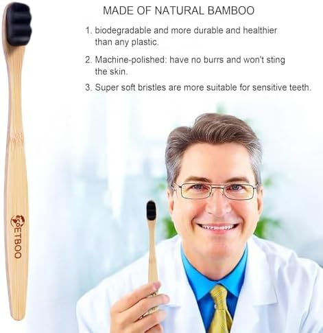 Extra Soft Bristles Bamboo Toothbrushes 10Pack - Image 4