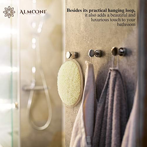 Almooni Natural Loofah Exfoliating Body Scrubber, Shower Sponge 2 Count - Image 5