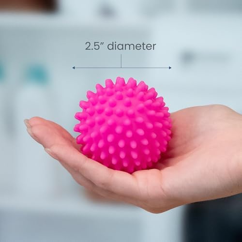 S&T INC. Reusable Plastic Dryer Balls, 4 Pack, 2.5" Diameter, Pink - Image 6