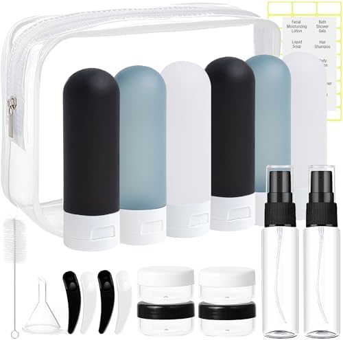 DEWSENSI 20 Pack Travel Bottles Set for Toiletries by DEWSENSI