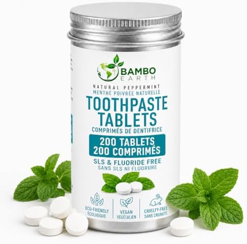 Toothpaste Tablets - Dental Pod Tablets (Mouthwash) - Teeth Whitening Tabs by BAMBOEARTH