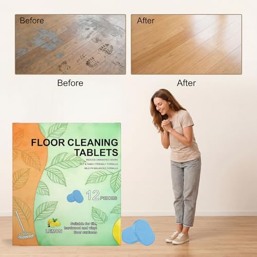 Floor Cleaning Tablets for Mopping, Multi-Surface Hard Floor Cleaner Pods for Wood, Tile & Marble, Quick Dry No Residue, Fresh Lemon Scent, Compatible with Robot Mops & Wet/Dry Vacuums (1pcs) - Image 2