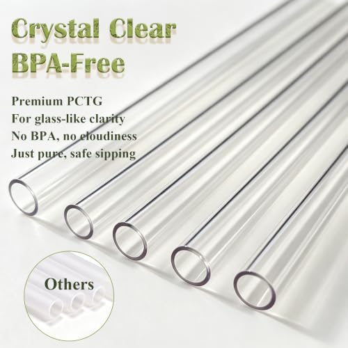 Thickened PCTG Replacement Straw for Hydrojug Sport 32oz, 6 Straws 1 Brush - Image 3