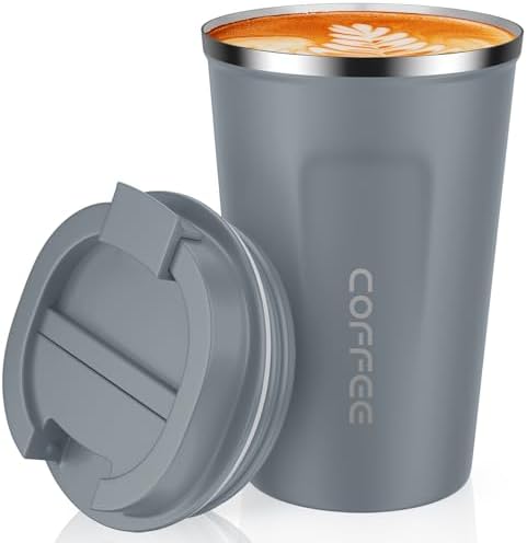 CS COSDDI 12 oz Coffee mug - Stainless Steel Coffee Cup with Leakproof Lid by CSCOSSDI